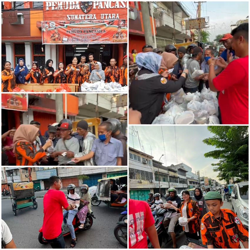 Selama Ramadhan 2024, MPW Pemuda Pancasila Sumut Berkolaborasi Melaksanakan Pembagian Takjil Gratis