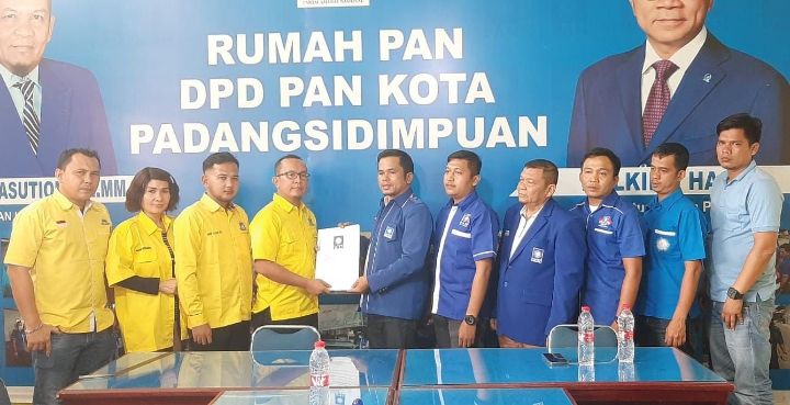 PAN Padangsidimpuan Sambut Rombongan Irsan Efendi Nasution jelang Pilkada 2024