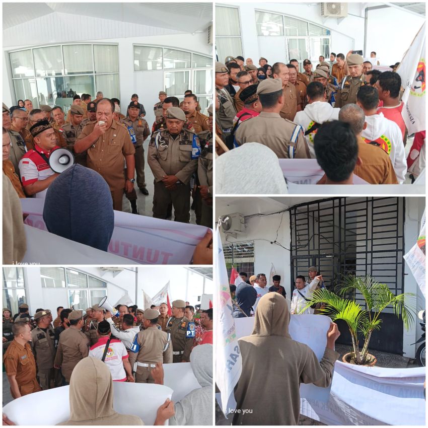 Usut Pungli 3 Persen di UKPBJ ULP Asahan, Ratusan Massa Geruduk Kantor Bupati dan Kejaksaan