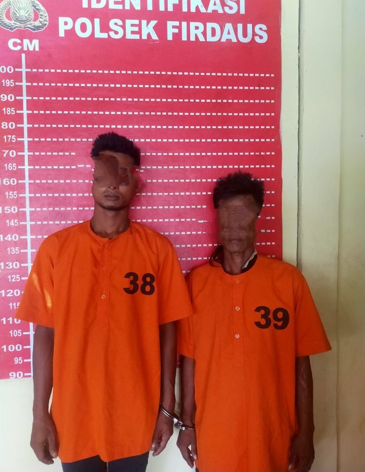 Polsek Firdaus Amankan Dua Pria Warga Batu Bara diduga Pelaku Pembakaran Rumah