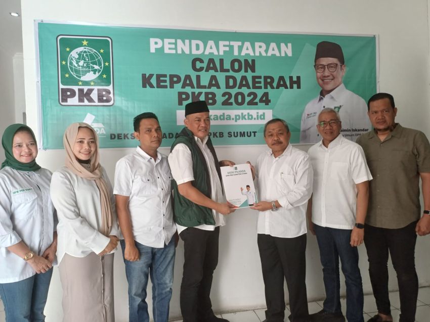 Edy Rahmayadi Balon Gubsu Pertama Ambil Formulir di DPW PKB Sumut