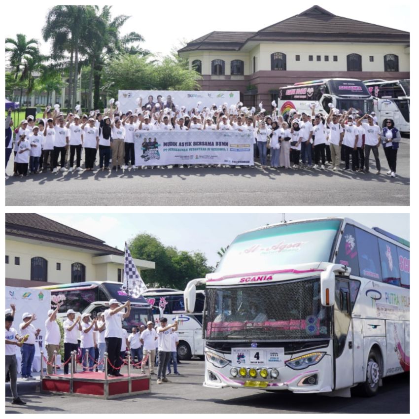 Mudik Gratis BUMN PTPN IV PalmCo Regional 1 , Berangkatkan 500 Pemudik ke Tujuh Kota di Sumatra