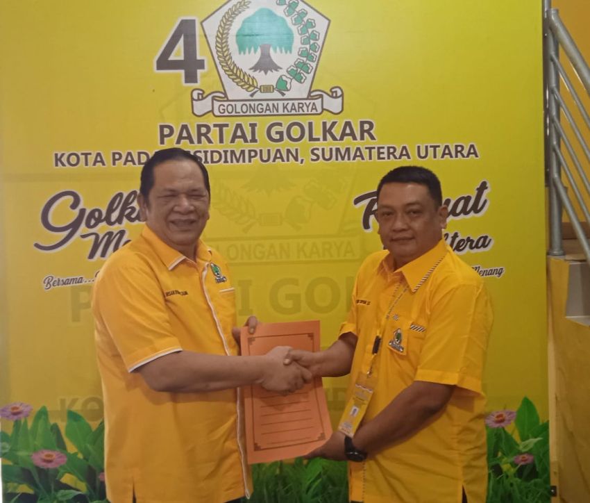 Ambil Formulir Bacalon Wali Kota ke Golkar Padangsidimpuan, Ini Profil Irsan Efendi Nasution