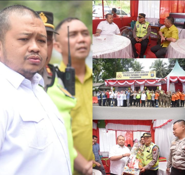 Tinjau Pos PAM Lebaran diTapsel, Bupati Dolly Pasaribu Harap Personil Berikan Pengamanan Humanis