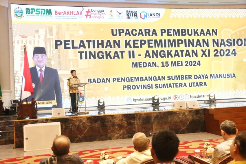 Buka Pelatihan Kepemimpinan Nasional Tingkat II,  Pj Gubernur Sumut Dorong Peserta Hasilkan Proyek Perubahan Bermanfaat Bagi Masyarakat