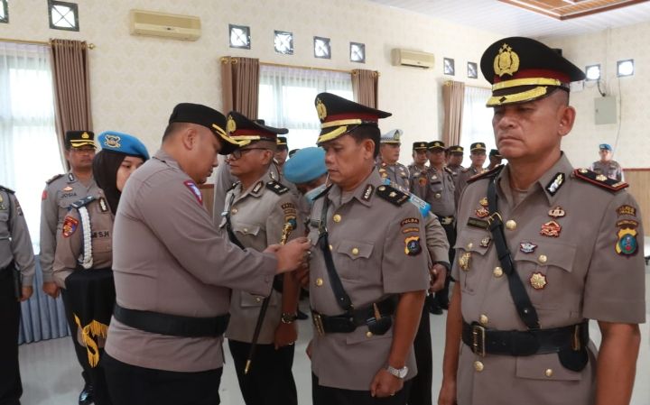 Upacara Serah Terima Jabatan Polres Simalungun Dipimpin Langsung Kapolres Simalungun AKBP Choky Sentosa Meliala