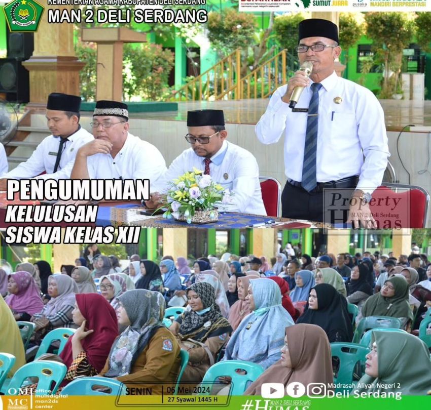 MAN 2 Deli Serdang Umumkan Kelulusan Siswa Kelas XII Tahun Pelajaran 2023-2024