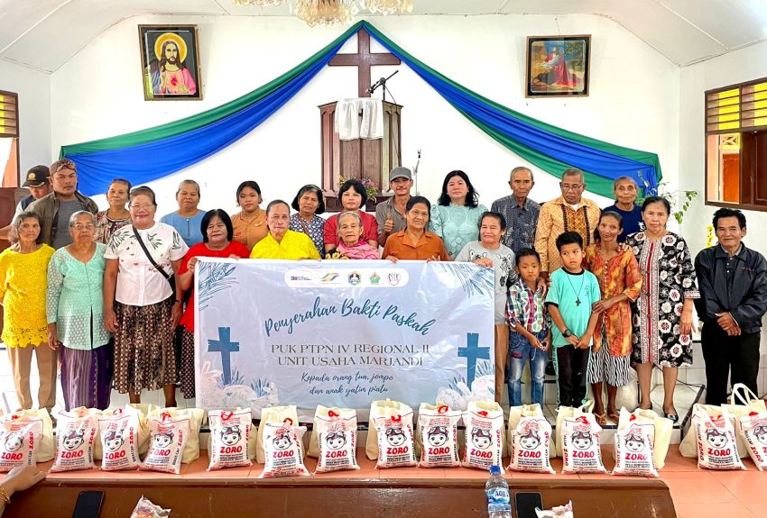 PUK PTPN IV Unit Kebun Marjandi Salurkan Bantuan Paket Sembako