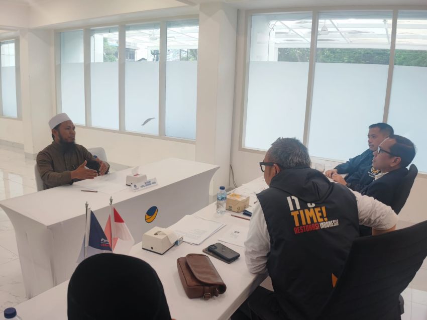 Wawancara di Partai Nasdem, H Sobirin Harahap : Kita Hanya Berusaha Allah SWT Menentukan