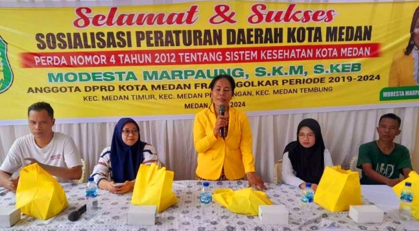 Modesta Marpaung SKM Gelar Sosper, Sebut Kegiatan Posyandu Lansia Harus Dimaksimalkan