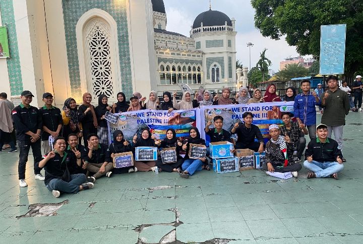 Ikatan Mahasiswa Batubara (IMB) dan DPP IMA Tapsel Galang Donasi untuk Palestina ke DD Waspada