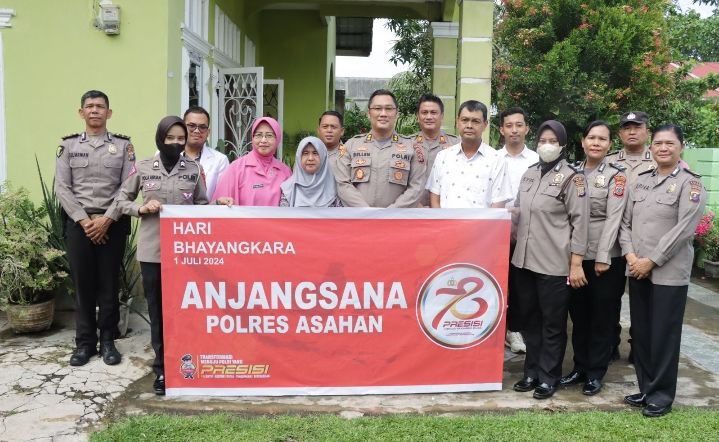 Polres Asahan Gelar Kegiatan Anjangsana Kunjungi dan Beri Tali Kasih Kepada Anggota Yang Sakit