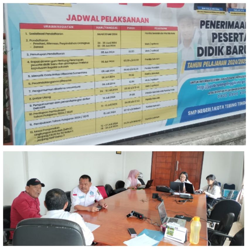 Disdik Kota T. Tinggi Teledor Pasang Spanduk PPDB Online SMP