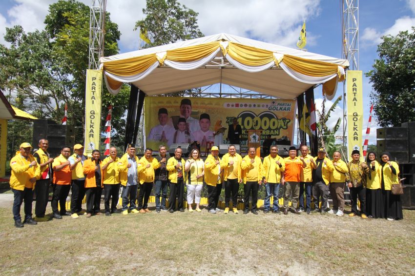 Ijeck Ucapkan Terimkasih pada Presiden Jokowi, Airlangga, Prabowo, Franz dan Bobby Ikut Kurban Bersama Golkar Sumut