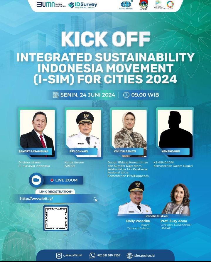 Bupati Tapsel Dolly Pasaribu Pembicara Di Depan Walikota se-Indonesia pada Kick Off I-SIM For Cities 2024