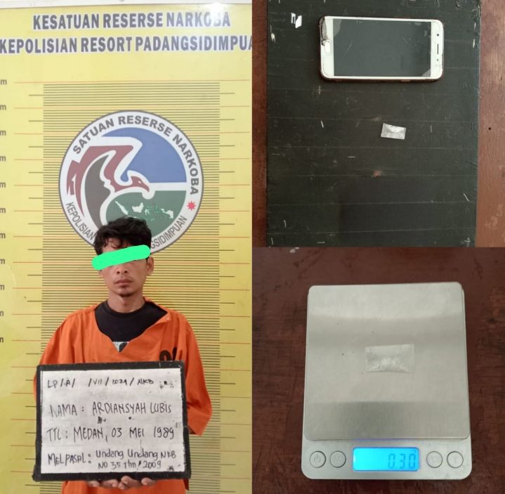 Resedivis Ditangkap Satresnarkoba saat Transaksi Sabu di Jl Imam Bonjol Aek Tampang Padangsidimpuan
