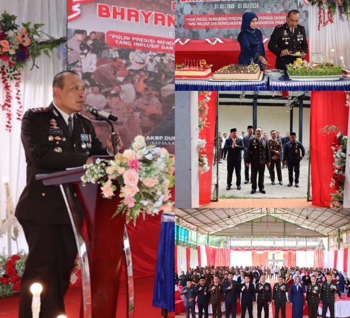 Syukuran Hari Bhayangkara Ke-78 Tahun 2024 di Polres Padangsidimpuan,