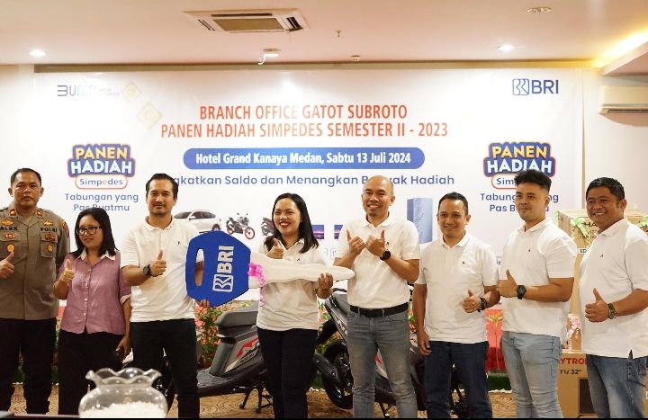 BRI Branch Office Medan Gatot Subroto Kembali Gelar Panen Hadiah Simpedes, Ada Grandprize Mobil