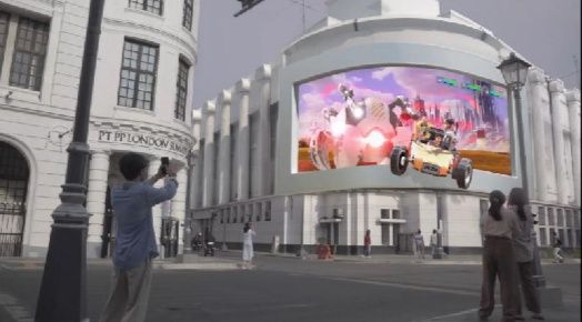 Keren Banget! Ada Videotron XTRA Unik di Gedung London Sumatra Medan!