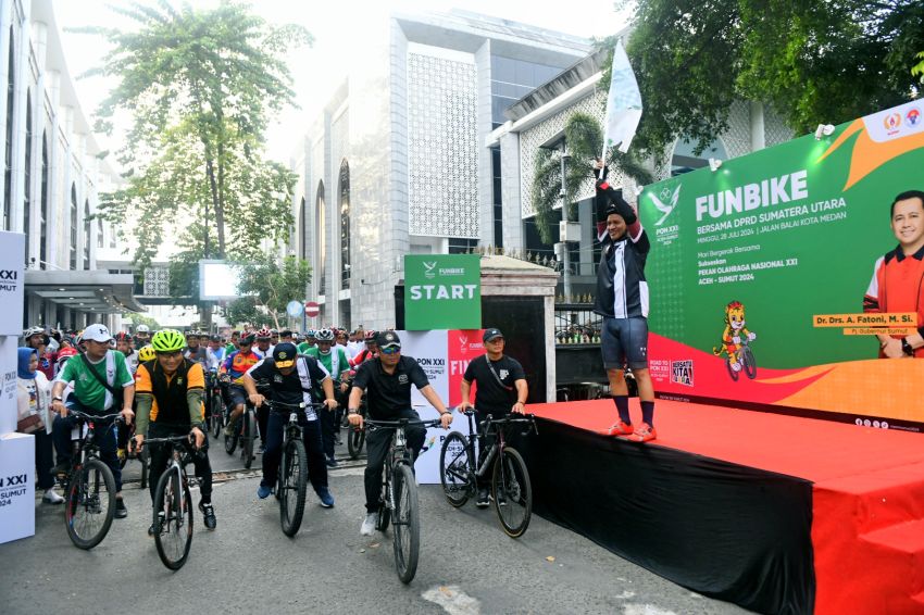 Sosialisasikan PON XXI 2024,  PB PON Bersama DPRD Sumut Gelar Funbike