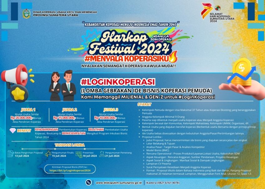 Hari Koperasi 2024, Dinas Koperasi dan UKM Sumut Ajak Milenial dan Gen-Z Ikuti Lomba