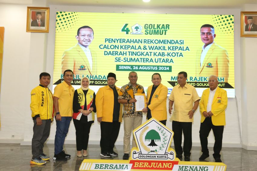 Serahkan B1-KWK ke 17 Bacakada, Golkar Sumut : Kami Dukung Sepenuhnya