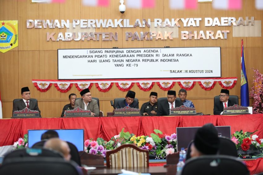 Bupati Pakpak Bharat Hadiri Sidang Istimewa DPRD, Mendengar Pidato Kenegaraan Presiden RI