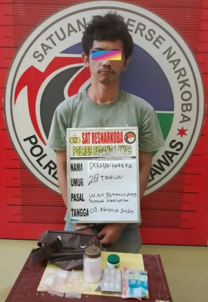 Satnarkoba Polres Palas Kembali Tangkap Bandar Sabu Desa Pirtran 1b kec Sosa Timur