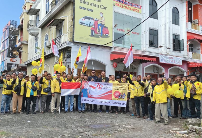 Puluhan Driver Maxim Medan, Pematangsiantar, dan Kisaran Lakukan Aksi Bersih-bersih