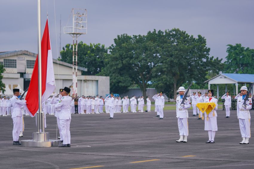 Upacara Penurunan Bendera Merah Putih Berlangsung Lancar dan Khidmat