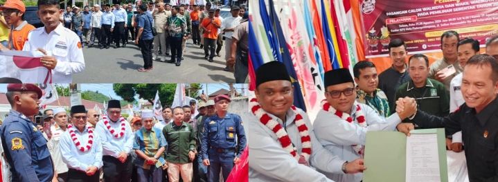 Letnan Dalimunthe dan Harry Pahlevi Harahap Resmi Daftar ke KPU Padangsidimpuan