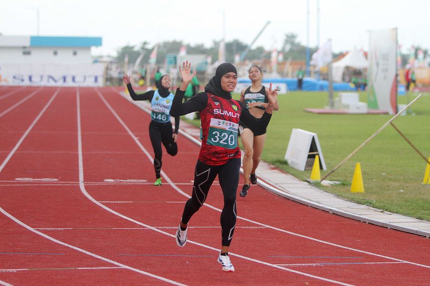 Lagi-lagi Rekor Nasional Cabor Atletik Terpecahkan di PON XXI Aceh-Sumut, Kali Ini Atlet Sumut Nomor 200 Meter