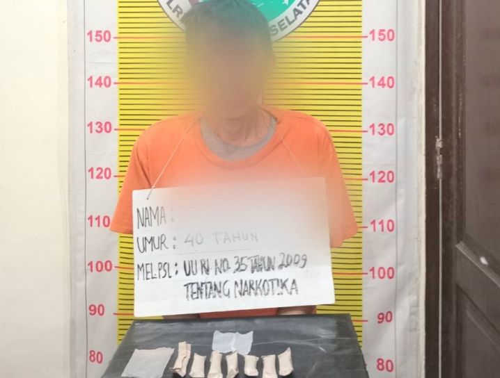 Pria Pengangguran di Tapsel Dibekuk Satresnarkoba dengan Barbut 7 Paket Ganja Kering Siap Edar