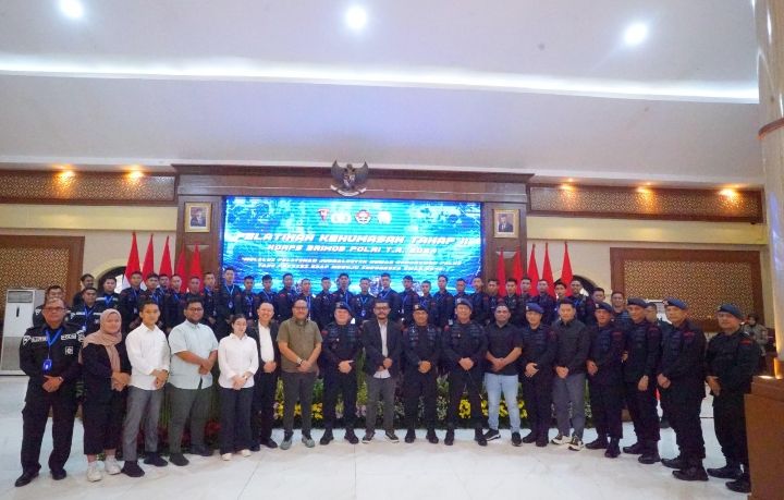 Kolaborasi dengan PP IWO, Korps Brimob Polri Gelar Pelatihan Kehumasan Tahap II