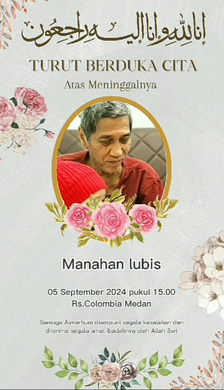 Innalillahi Wainnailaihi Rojiun, Politisi Senior Partai Golkar Manahan Lubis Meninggal Dunia