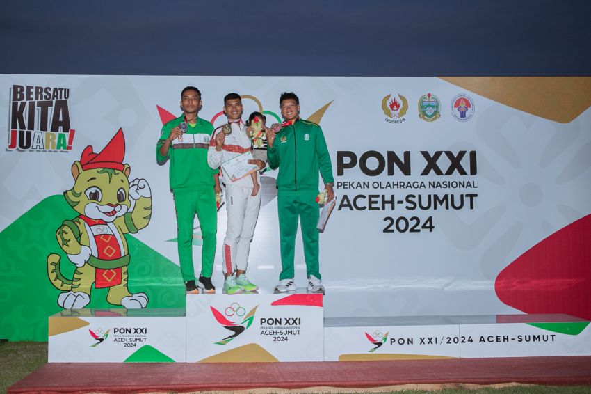 Rio Maholtra raih emas atletik 110 meter gawang putra PON 2024