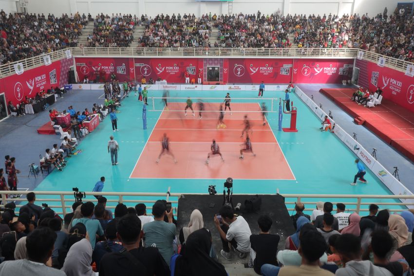 PON XXI: Perlengkapan Pertandingan Venue Voli Indoor Standar Internasional