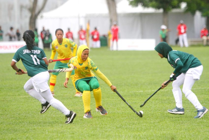 Laga Perdana Hoki Lapangan Putri, Kaltim Lumat Jawa Timur 5-0