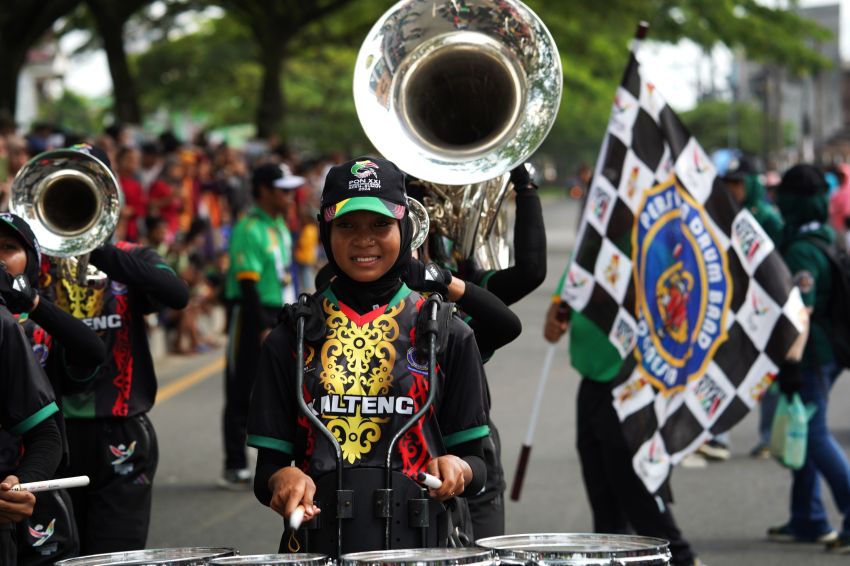 Kontingen Kalimantan Tengah Berhasil Raih Medali Pertama dari Nomor LKKB Cabor Drumband