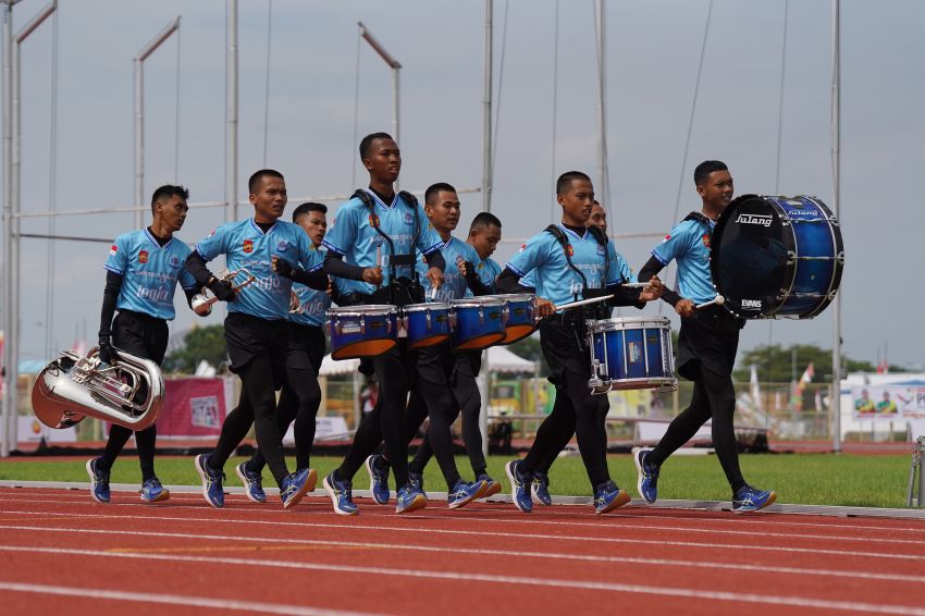 Tim Drumband Kalteng dan DI Yogyakarta Akui Tak Alami Masalah Cuaca Panas di Stadion Madya Atletik