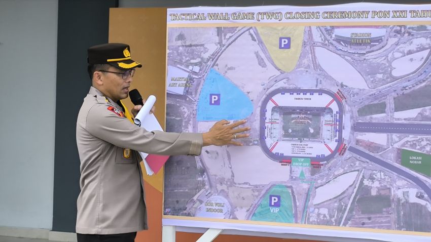 Pastikan Closing Ceremony PON XXI Tahun 2024 Aceh-Sumut mendatang berjalan lancar, Polresta Deli Serdang Gladi Pengamanan