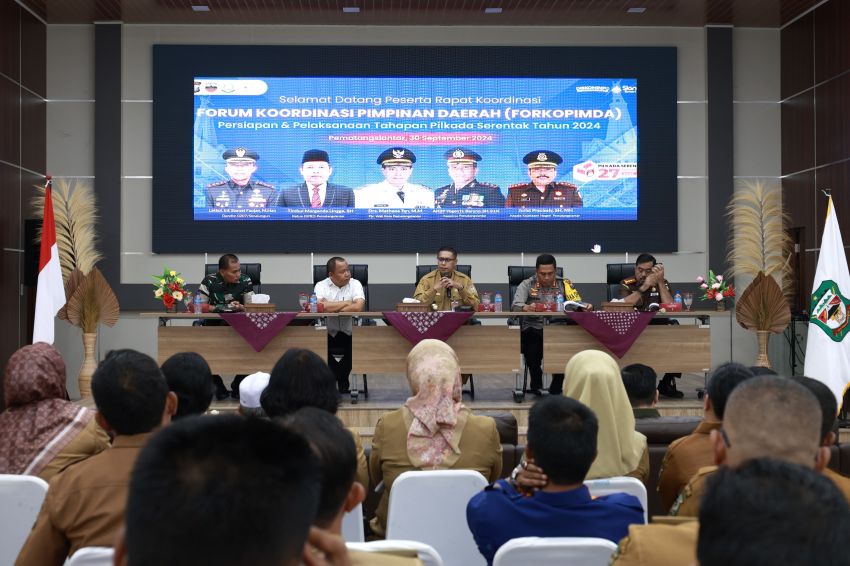Rakor Forkopimda Persiapan dan Pelaksanaan Pilkada Serentak Kota Pematangsiantar