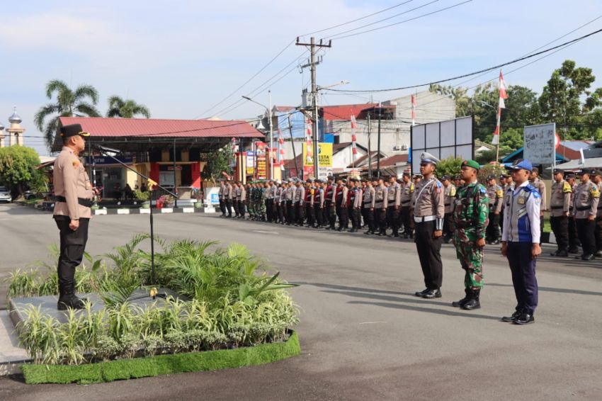 Kapolresta Deli Serdang Pimpin Apel Gelar Pasukan Ops Zebra Toba 2024