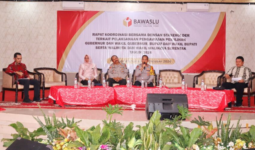 AKBP Dr Wira Prayatna Hadiri Rapat Koordinasi Pengawasan Pemilihan Serentak 2024