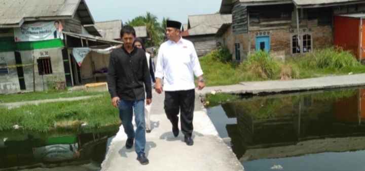 Abdul Rani Calon Wakil Wali Kota Medan Blusukan di Kampung Nelayan