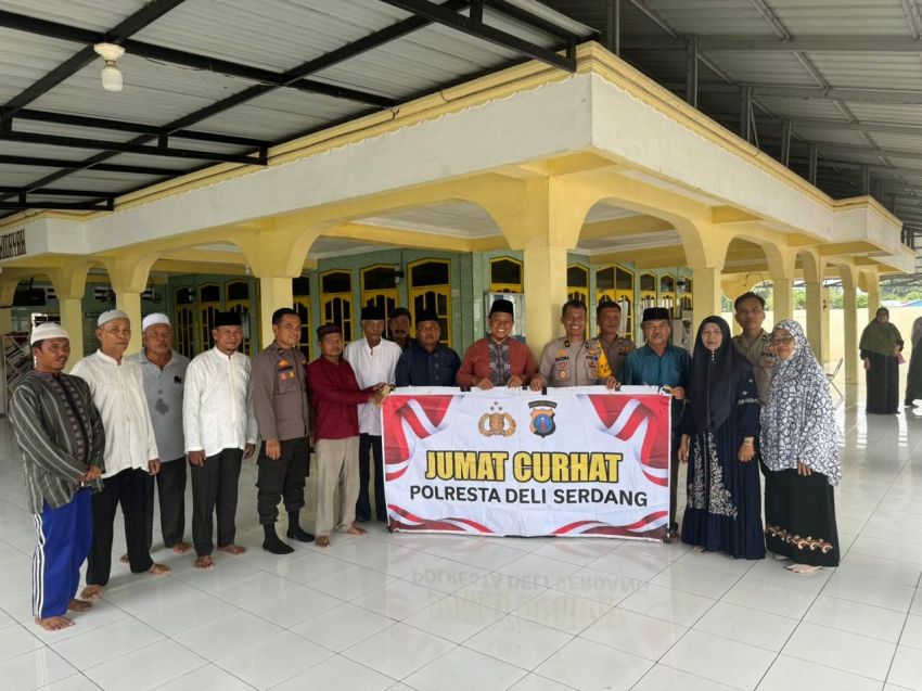 Polresta Deli Serdang Jadikan Jumat Curhat Sampaikan Pesan Kamtibmas Untuk Jaga Kondusifitas Sitkamtibmas