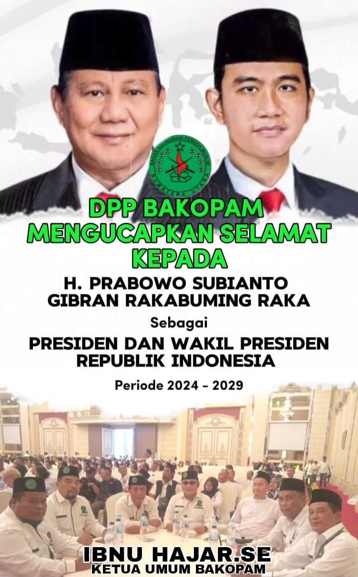 Besok Pelantikan Presiden-Wapres, DPP Bakopam Ucapkan Selamat Sukses Kepada Prabowo - Gibran