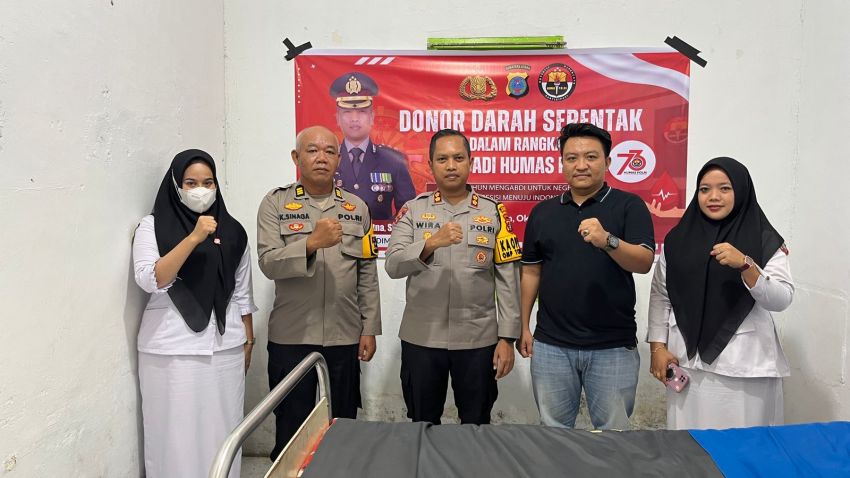 Hari Jadi Humas Polri ke-73, Polres padangsidimpuan Gelar Donor Darah