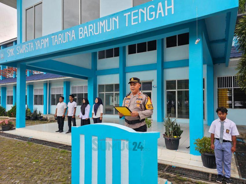 Police Goes To School Polsek Barteng Polres Palas Sambangi Sekolah Cegah dini kenakalan remaja dan tindak kriminalitas dikalangan pelajar.