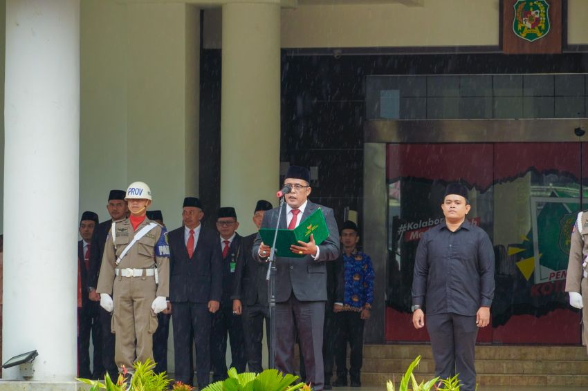 Plt Wali Kota Pimpin Upacara Peringatan Hari Kesaktian Pancasila di Balai Kota Medan